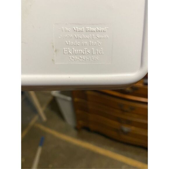 Vintage Eklund’s Ltd 1979 max blue bird vanity tray made in Italy - Picture 3 of 5